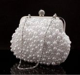 Bolsa Festa - Perola Branca, Creme e Preta