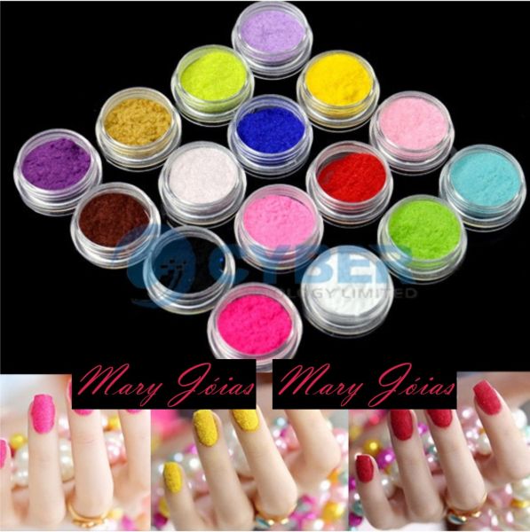 Veludo para unhas - 16cores+brinde